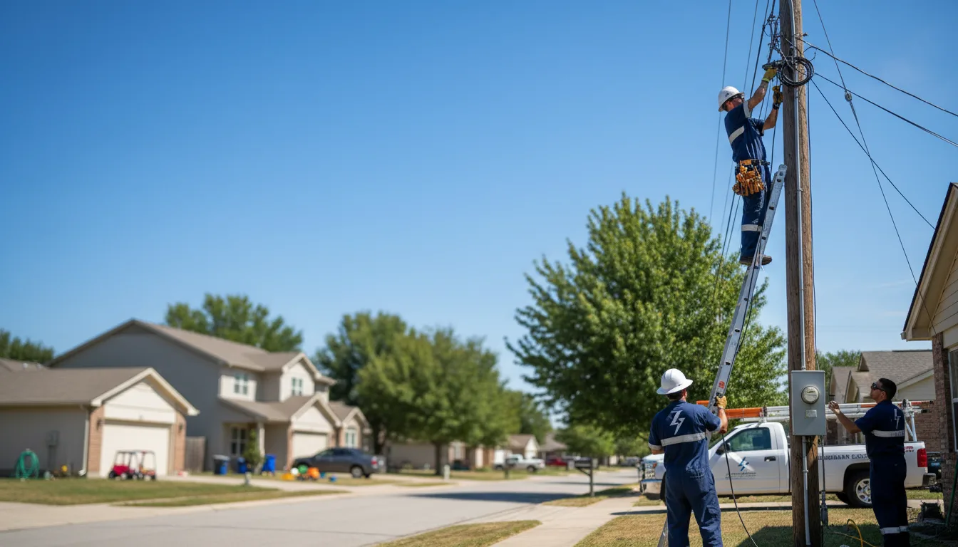 Residential electrician providing installation services in Whitesboro, OK